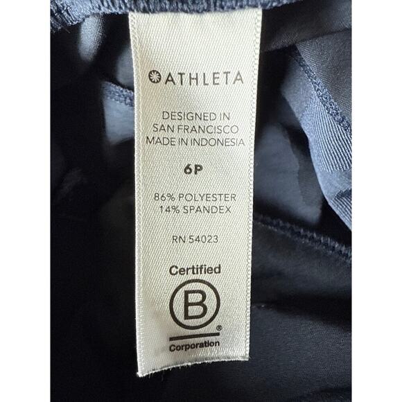 Athleta Brooklyn Camo Jogger Textured Navy Blue Comfort Sport Travel Size 6P - Picture 8 of 9
